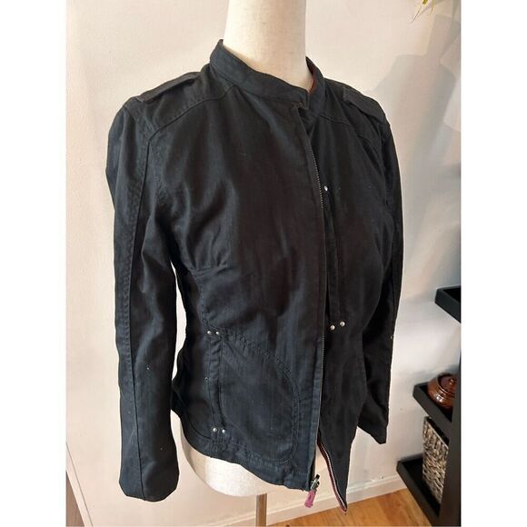 Harley Davidson Women's Reversible Harley Davidson Maroon Corduroy Jacket Coat s - Picture 4 of 6